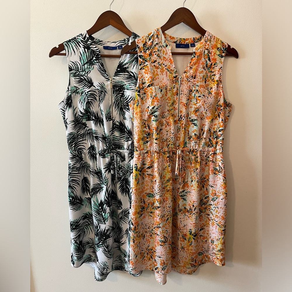 Set of 2 Cinched Waist Dresses with POCKETS!